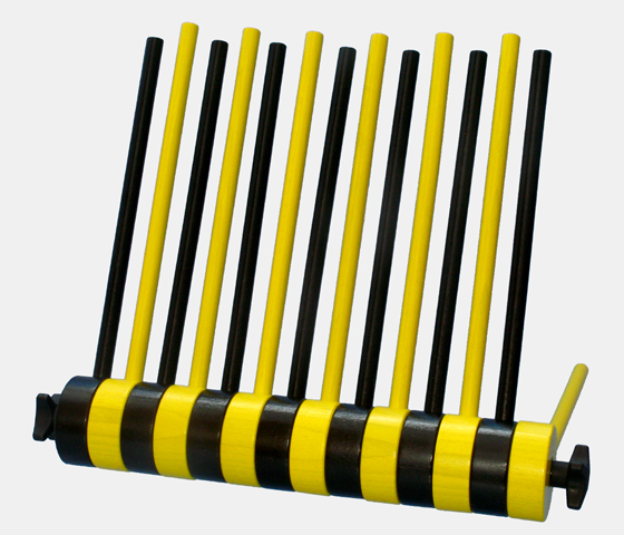 Buchablage schwarz-gelb