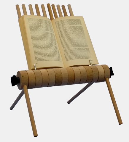 Buchablage/Buchst�nder mit gehobenem Buch