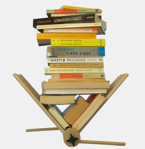 Buchablage/Buchst�nder mit B�cherstapel